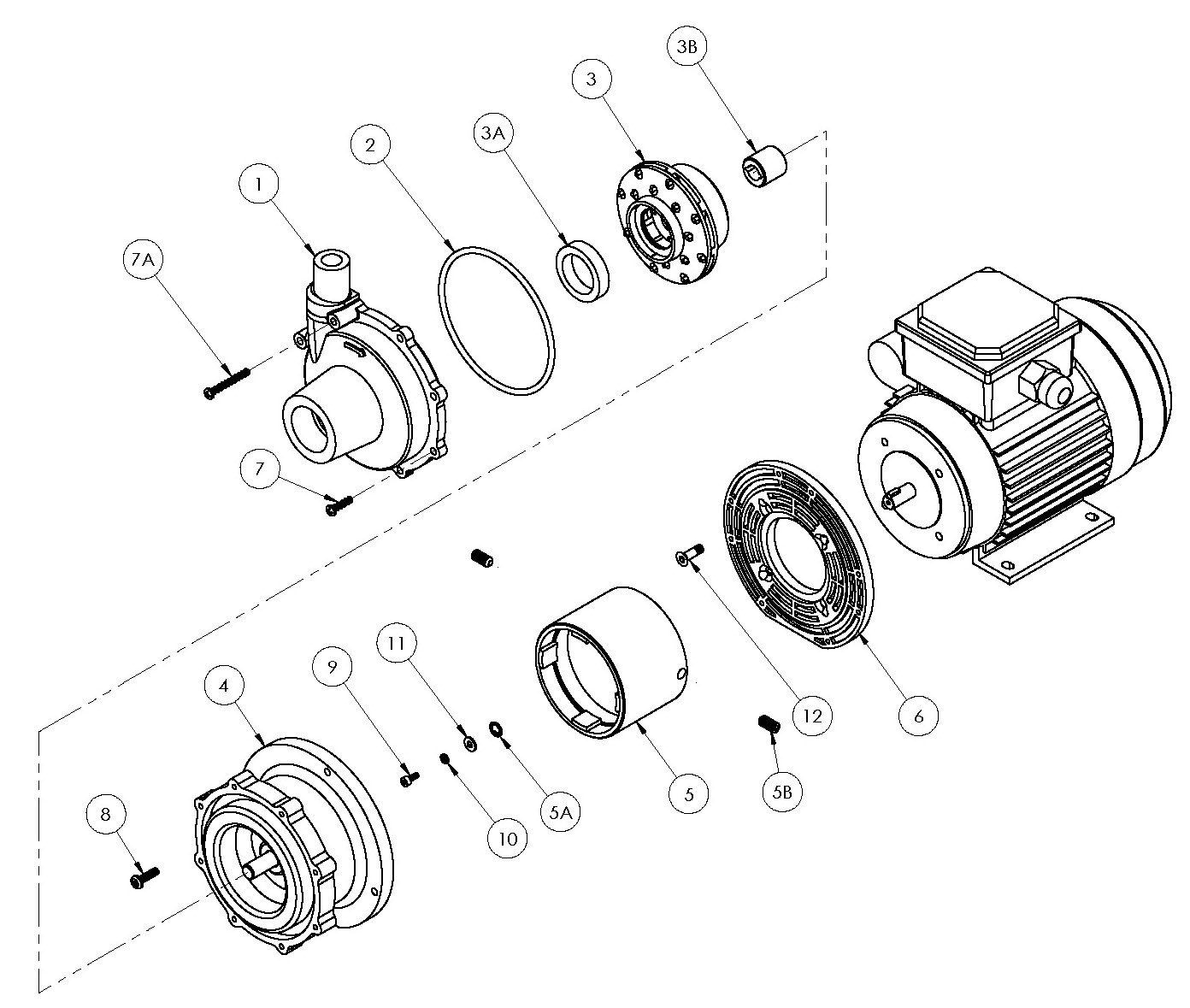 Деталировка насоса DB3-DB5